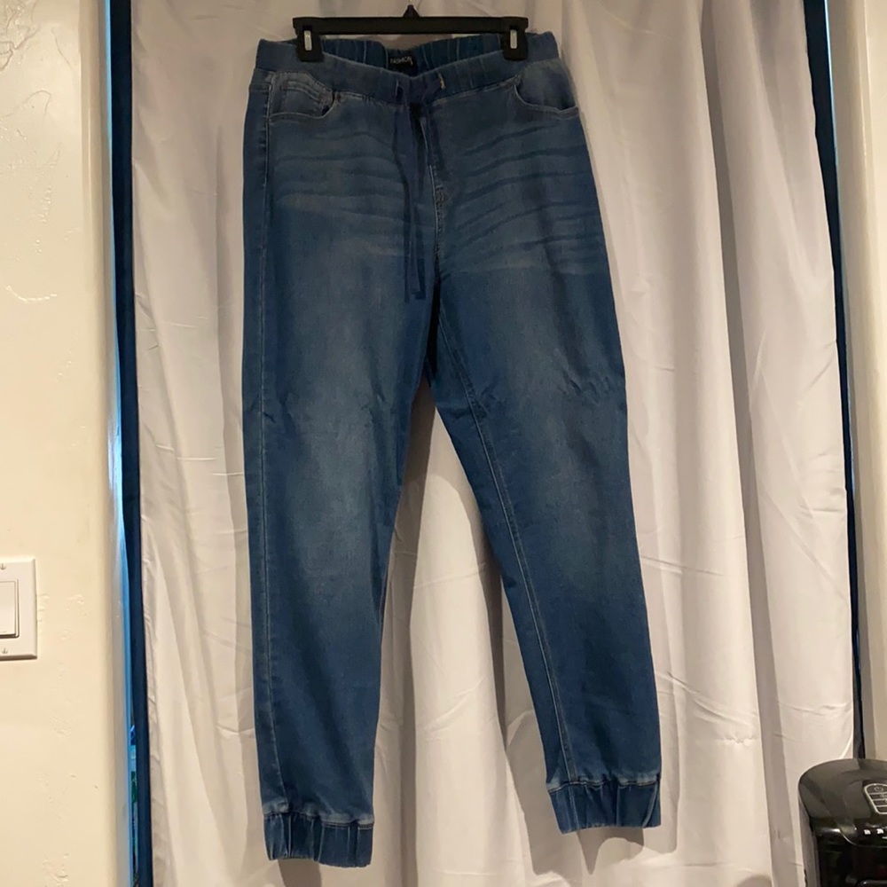 Denim joggers